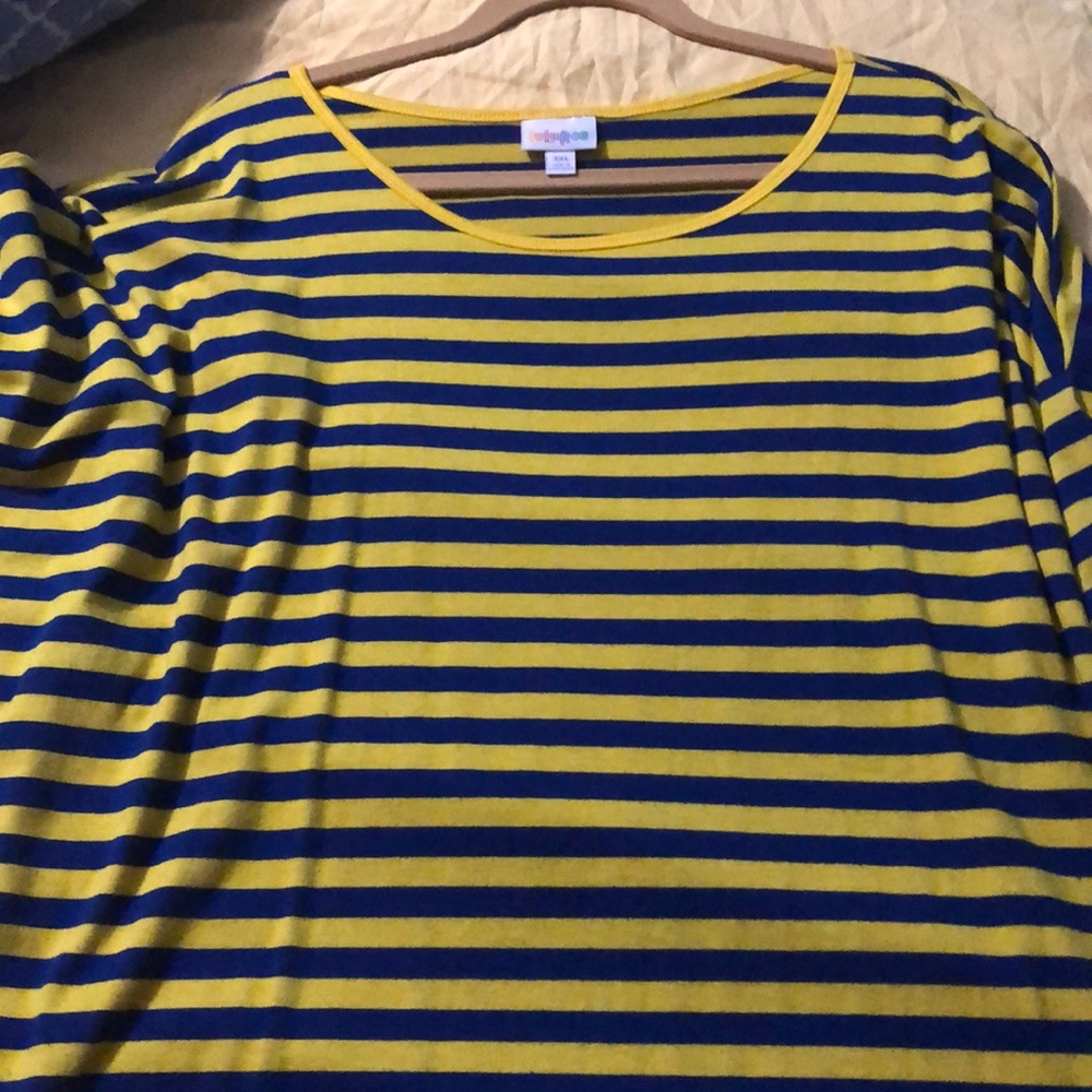 Yellow and navy striped Irma